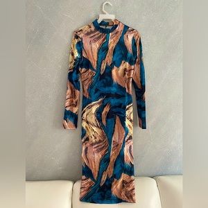 Pattern Midi Dress NEW